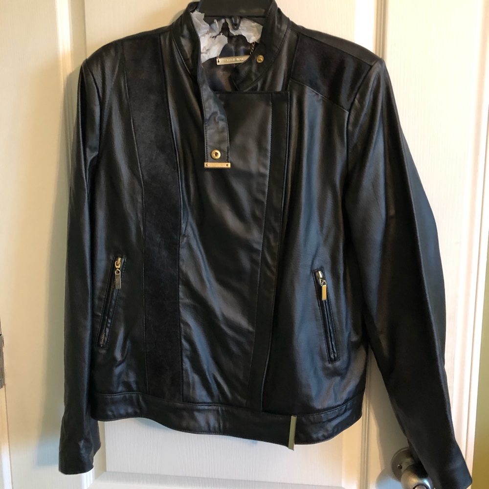 Iman Leather Moto Jacket